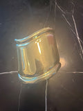 Unsigned Sculptural Clear Lucite Wide Band Ring, c. 1980s–2000s